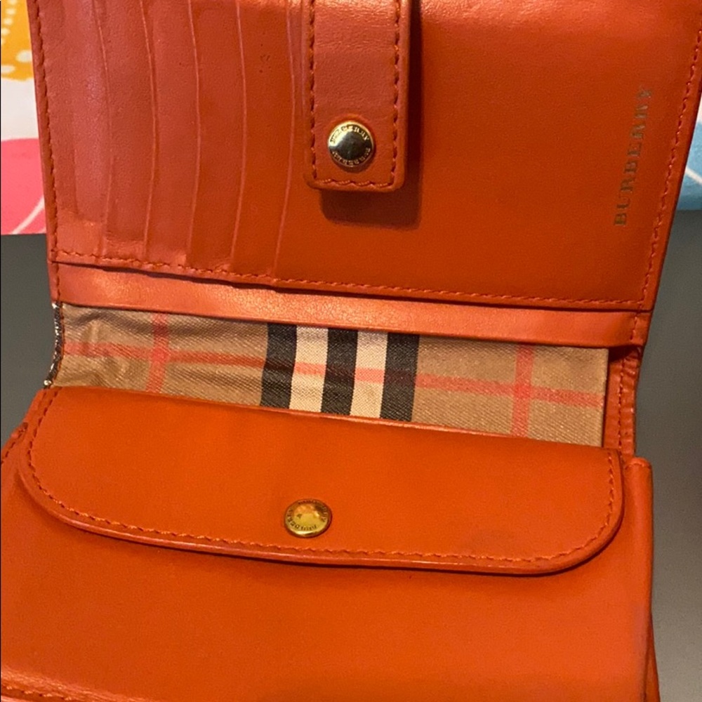 Burberry -Folding Wallet-Orange - Small - Picture 6 of 7